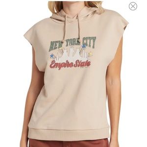Topshop NYC Sleeveless Pullover Hoodie